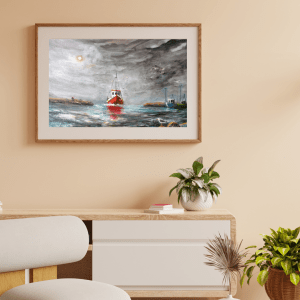 Brown minimalist 3d illustration wall frame mockup instagram post (3)