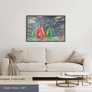 Sailboats in the moonlight 1