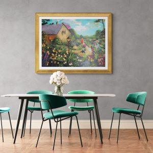 Dining room with a view towards the living room