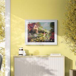 Living area with a cabinet and large shrub