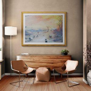 Living area with chrome and leather chairs (1)