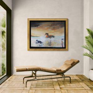 Sunroom with a lounger and tropical plant